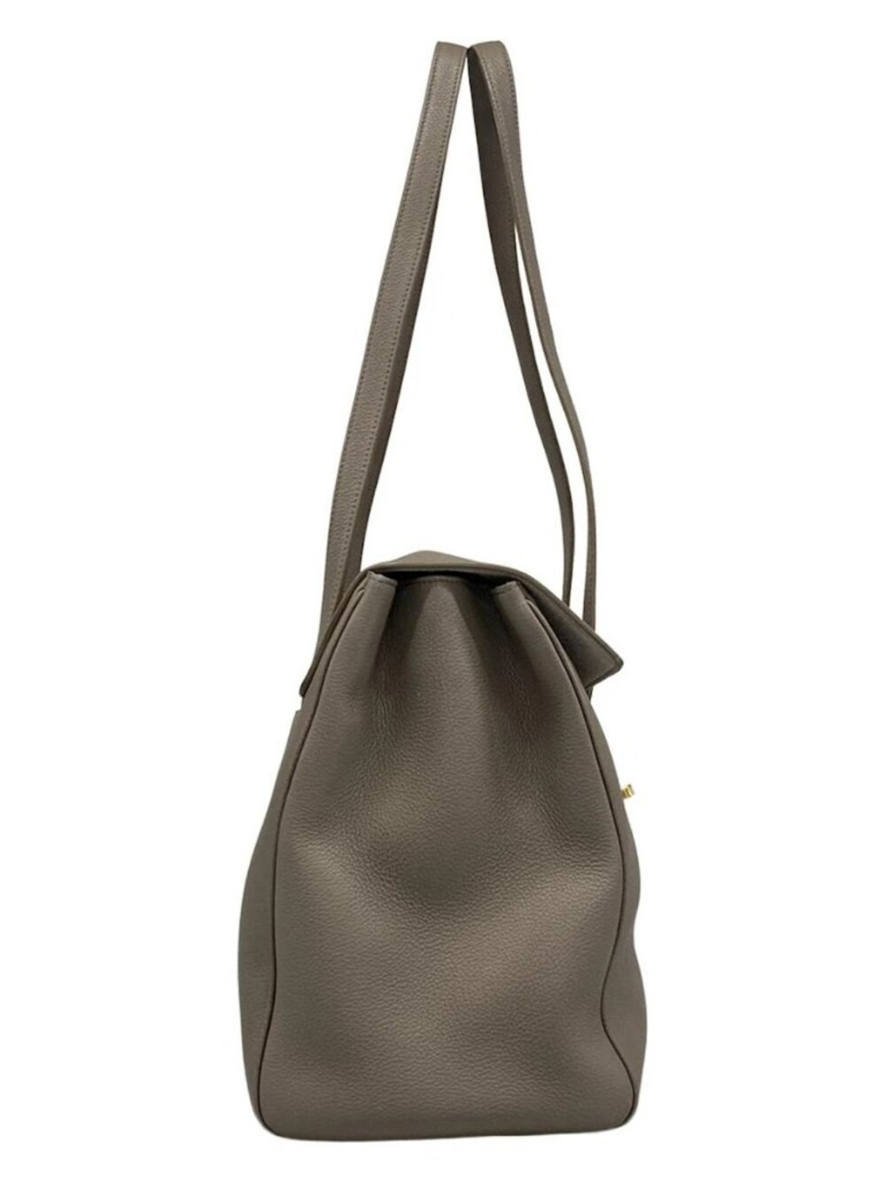 CELINE Large 16 Soft Bag Gray Beige Supple Grained Calfskin Shoulder Bag - Picture 4 of 15